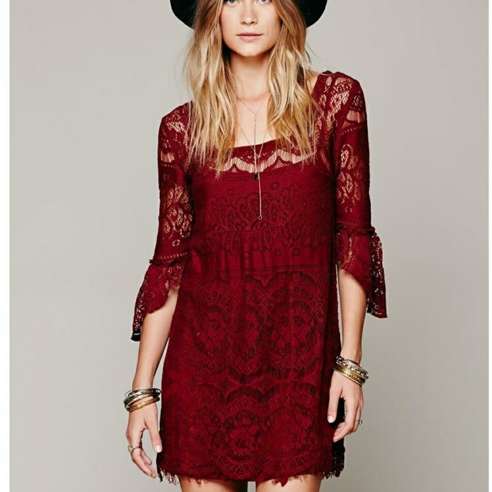 Free People Crochet Eyelash Lace dress